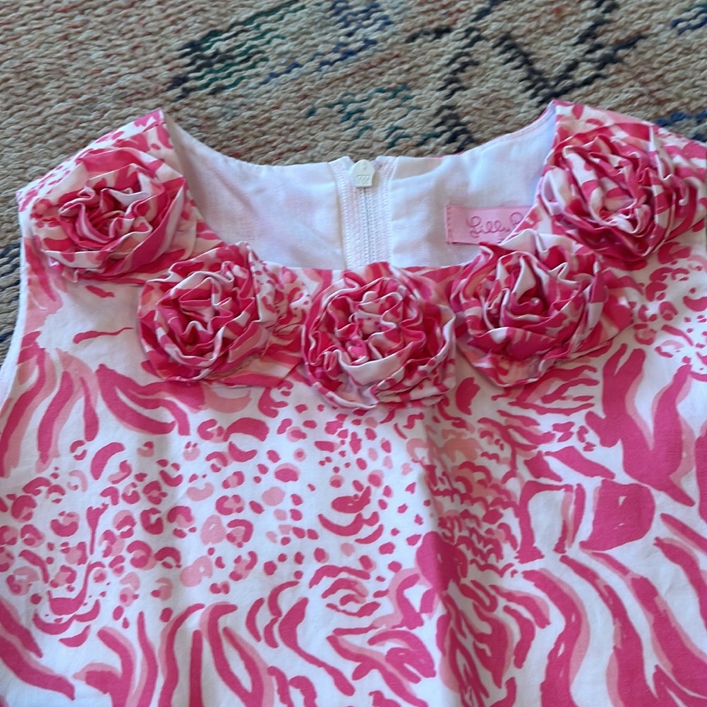 Lilly Pulitzer Pink and White Kids Dress - Picture 4 of 7